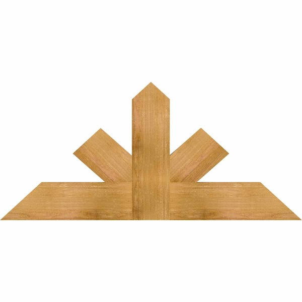 Ekena Millwork Saratoga Rough Sawn Timber Gable Bracket, Western Red Cedar, 48"W x 22"H x 2"D x 6"F, 11/12 Pitch GBW048X22X0206SAR00RWR - main